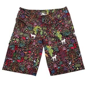 Shredly Littles Shorts Tina Size 6 Black MTB Unicorn Whimsical Made in USA Artsy